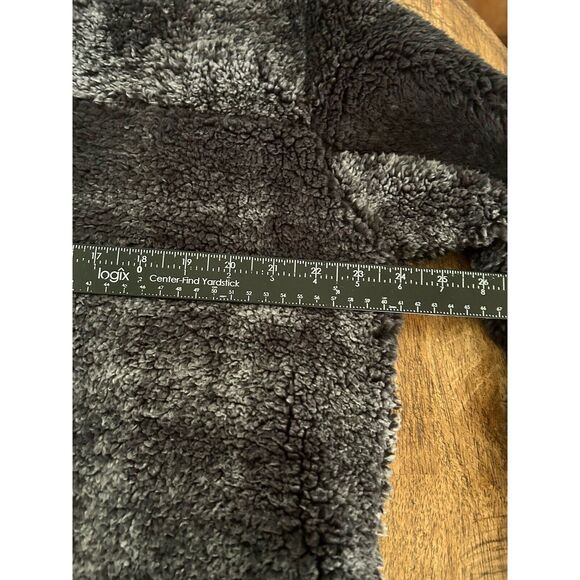 Royce Sherpa 1/4 Zip Pullover Soft Fleece Woman’s Size Large Grey Black - Picture 10 of 11